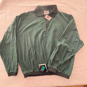RARE VINTAGE NEW LEE Sport Mid Zip Green Windbreaker w/orig. tags - Sz Mens XL